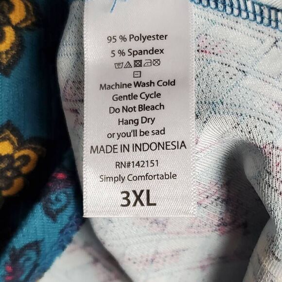 LulaRoe Size 3XL Pattern SS Dress - Picture 5 of 6
